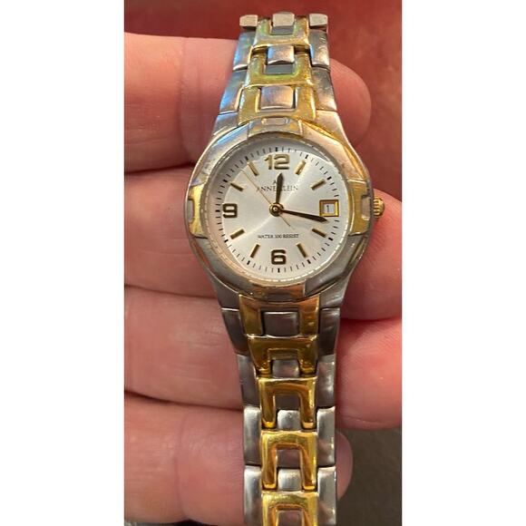 Women's 28mm Two Tone Anne Klein Watch, Water Resistant - Picture 1 of 3